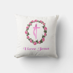 Jesus throw pillow