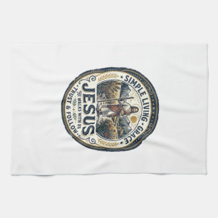 Jesus Tiny House Slow Living Vintage Kitchen Towel