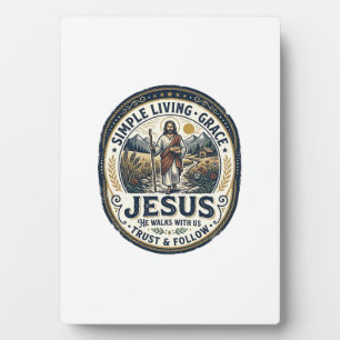 Jesus Tiny House Slow Living Vintage Plaque