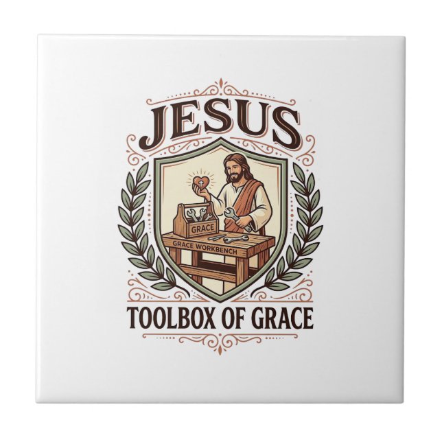 Jesus Toolbox Of Grace Jesus Toolbox Grace Christi Tile (Front)