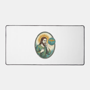 Jésus toussant au milieu d'un message audio vocal