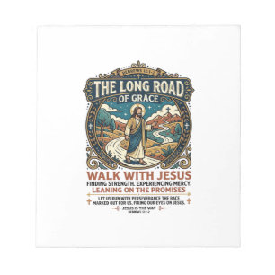 Jesus Trucker Long Haul T-Shirt Inspirational Fait Notepad