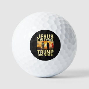 Jesus Trump - Jesus Is My Lord Saviour Golf Balls