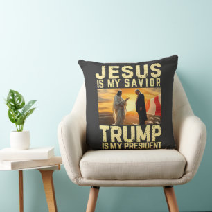 Jesus Trump - Jesus Is My Lord Saviour Throw Pillow