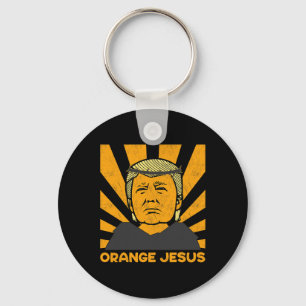 Jesus Trump Make America Great Trump 2024 Again  Keychain
