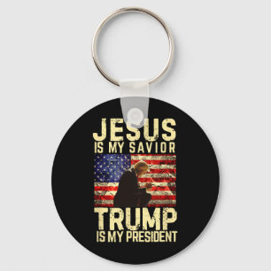 Jesus Trump Tee - Jesus Is My Lord Saviour Trump M Keychain
