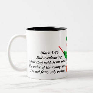 jesus trust in he  Two-Tone coffee mug