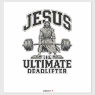 Jesus Ultimate Deadlifter Vintage Gym Shirt Design