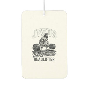 Jesus Ultimate Deadlifter Vintage Vector Shirt Des Air Freshener