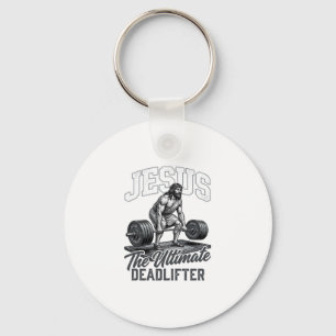 Jesus Ultimate Deadlifter Vintage Vector Shirt Des Keychain