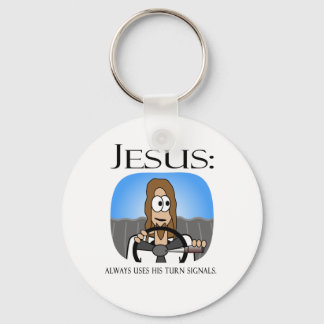 Jesus Uses His Turn Signals Keychain