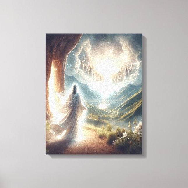 Jesus Victorious at Heaven's Gate Canvas Print (Front)