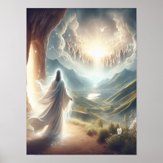 Jesus Victorious at Heaven's Gate Poster (Front)