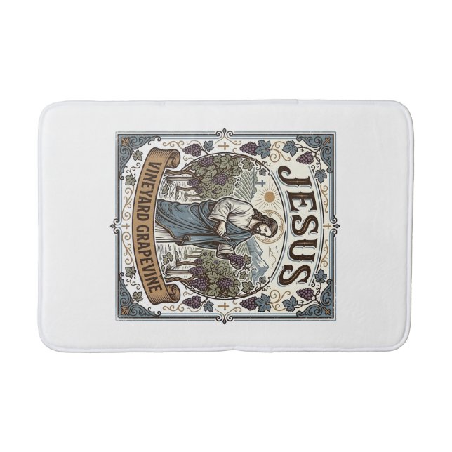 Jesus Vineyard Grapevine Jesus Vineyard Grapevine  Bath Mat (Front)