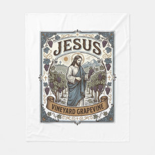 Jesus Vineyard Grapevine Jesus Vineyard Grapevine Fleece Blanket