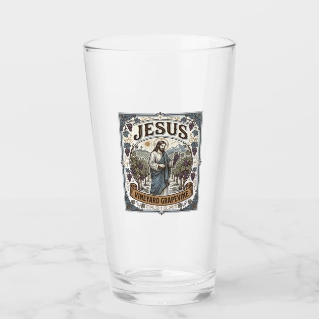 Jesus Vineyard Grapevine Jesus Vineyard Grapevine  Glass (Front)