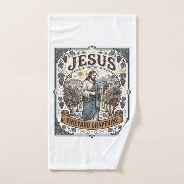 Jesus Vineyard Grapevine Jesus Vineyard Grapevine  Hand Towel (Hand Towel)