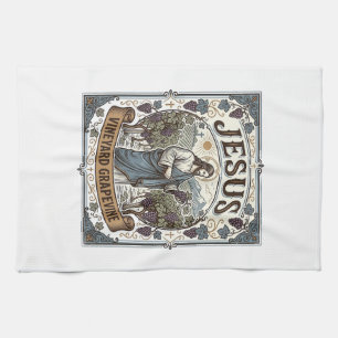 Jesus Vineyard Grapevine Jesus Vineyard Grapevine Kitchen Towel
