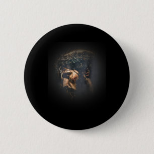 Jesus Vintage 90s Graphic Shirt  2 Inch Round Button