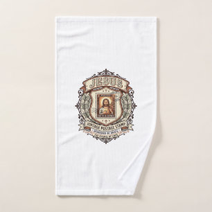 Jesus Vintage Postage Stamp Jesus Vintage Postage Hand Towel
