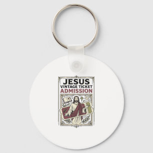 Jesus Vintage Ticket Admission Jesus Vintage Ticke Keychain
