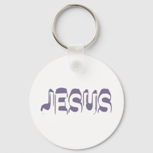 Jesus Violet Keychain
