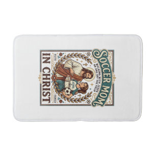 Jesus Volleyball Softball Soccer Vintage Shirt Chr Bath Mat