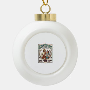 Jesus Volleyball Softball Soccer Vintage Shirt Chr Ceramic Ball Christmas Ornament