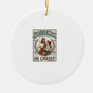 Jesus Volleyball Softball Soccer Vintage Shirt Chr Ceramic Ornament