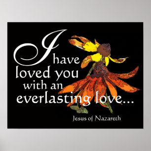 Jésus vous aime affiche d'art de Coneflower