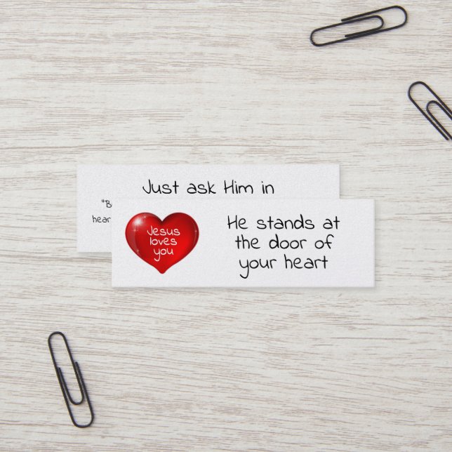 Jésus vous aime Carte (Devant/Arrière en situation)