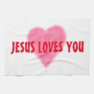 JESUS VOUS AIME Cuisine Serviette