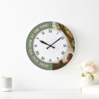 Jésus vous regarderez l'heure Christ Fun Horloge