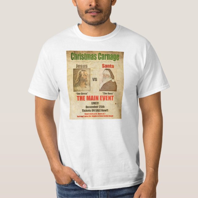 Jesus vs Santa T-Shirt (Front)