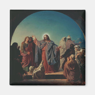 Jesus Wakes Lazarus by Robert Wilhelm Ekman Magnet