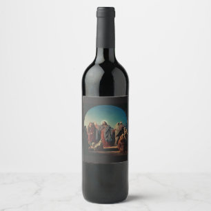 Jesus Wakes Lazarus by Robert Wilhelm Ekman  Wine Label