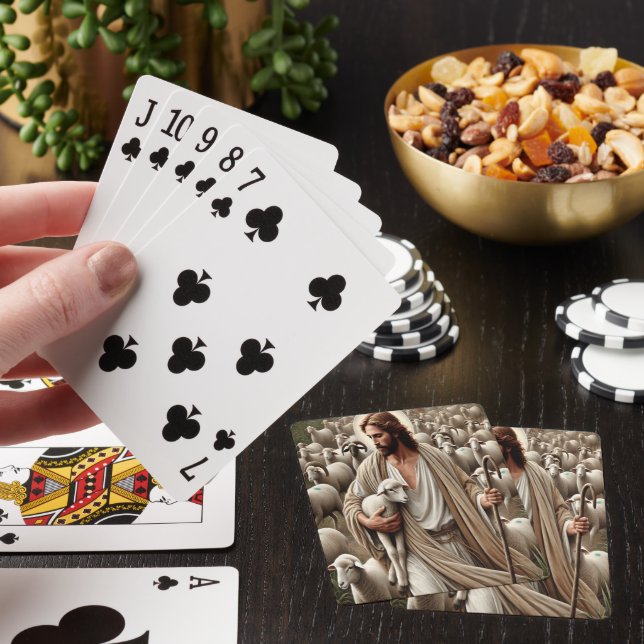 Jesus Walking Among His Flock Playing Cards (In Situ)