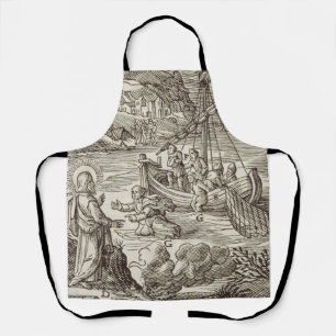 Jesus walking on water apron