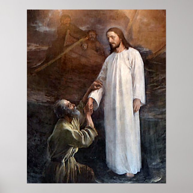 Jesus Walks on Water 3 & St Peter Poster Wide (Front)