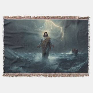 Jesus Walks on Water: Christian Blanket