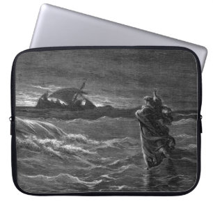 Jesus Walks on Water Laptop Sleeve