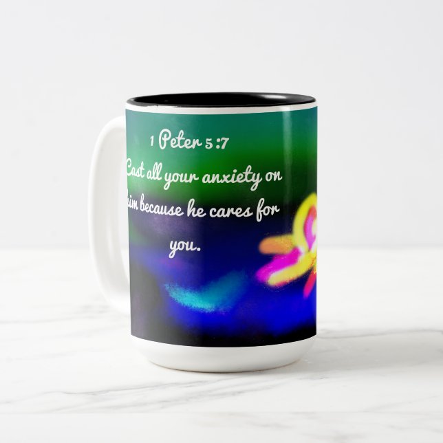 jesus want us let go Two-Tone coffee mug (Front Left)