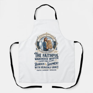 Jesus Warehouse Logistics Graphic Tee Christian Ar Apron