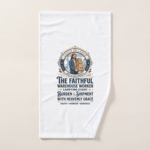 Jesus Warehouse Logistics Graphic Tee Christian Ar Hand Towel