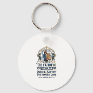 Jesus Warehouse Logistics Graphic Tee Christian Ar Keychain
