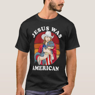 Jesus Was American Dinosaur Jesus Rex 4th Of July T-Shirt