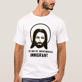 Jesus Was An Undocumented Immigrant Black Trippy T-Shirt
