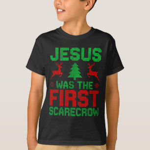 Jesus Was The First-ecrow Reindeer Ugly Sweater Xm