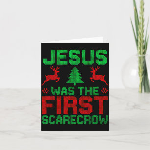 Jesus Was The First-ecrow Reindeer Ugly Sweater Xm Card