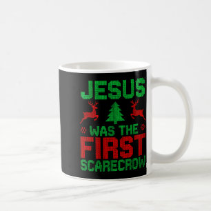 Jesus Was The First-ecrow Reindeer Ugly Sweater Xm Coffee Mug